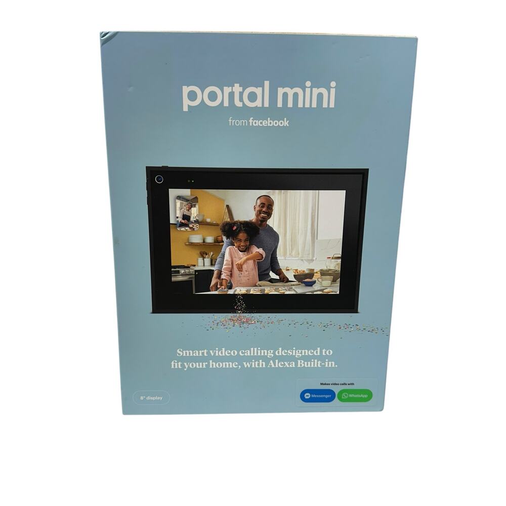 Facebook Portal Mini Smart 8” White Speaker‎ (DT90GB) 2019 - Open Box-New